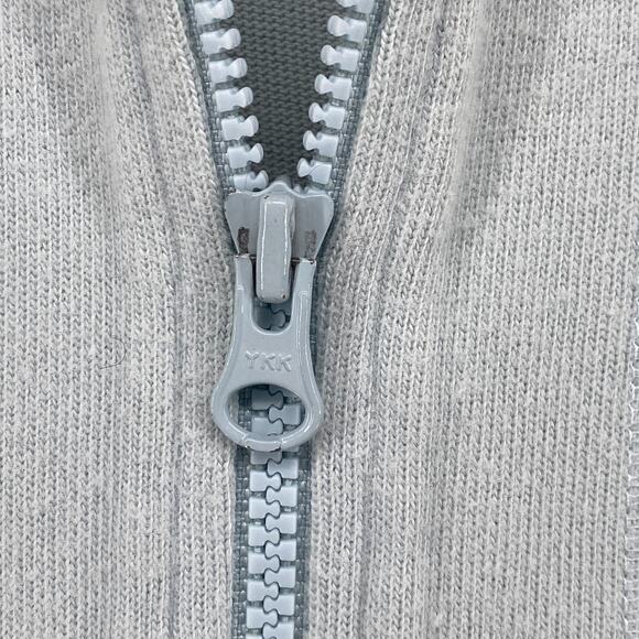 EILEEN FISHER Jacket M Heavy Brushed Jersey Organic Cotton Full Zip Light Blue - Picture 8 of 13